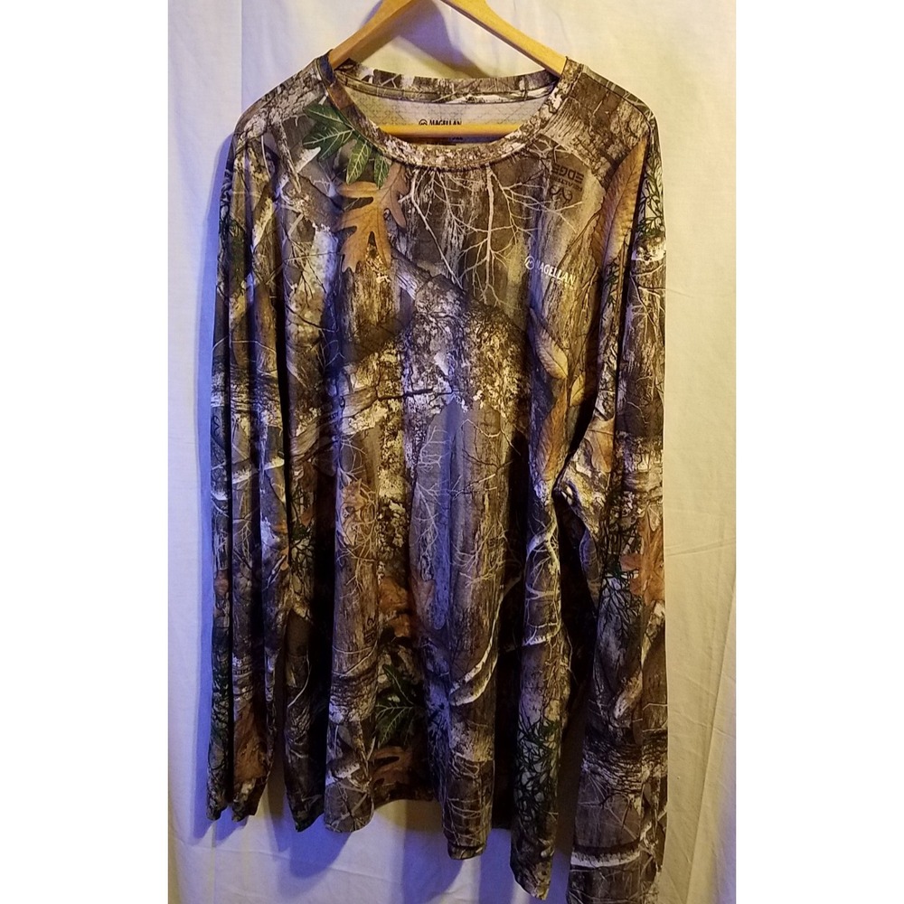 Magellan Outdoors Men's s Hunt Gear Long Sleeve Camo Shirt Size XXXL